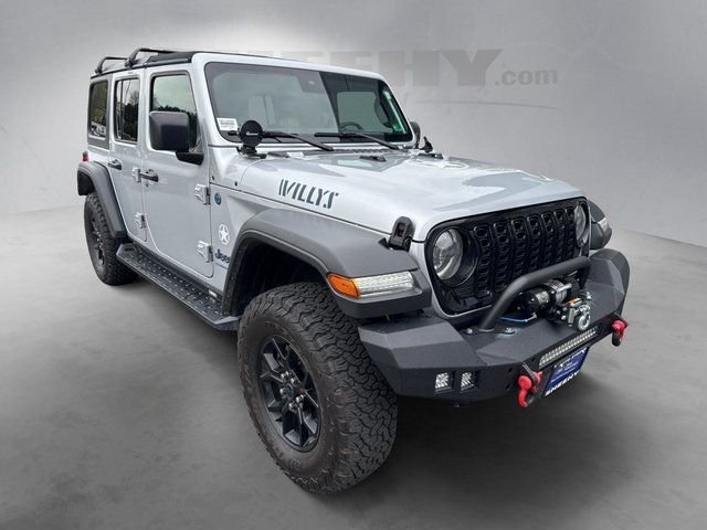 Used 2024 Jeep Wrangler 4xe Willys 4XE with VIN 1C4RJXN65RW227785 for sale in Warrenton, VA