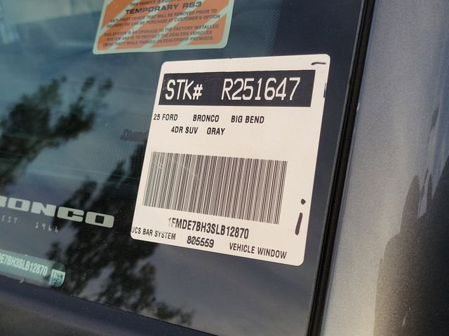 Used 2025 Carbonized Gray Metallic Ford Big Bend image 29