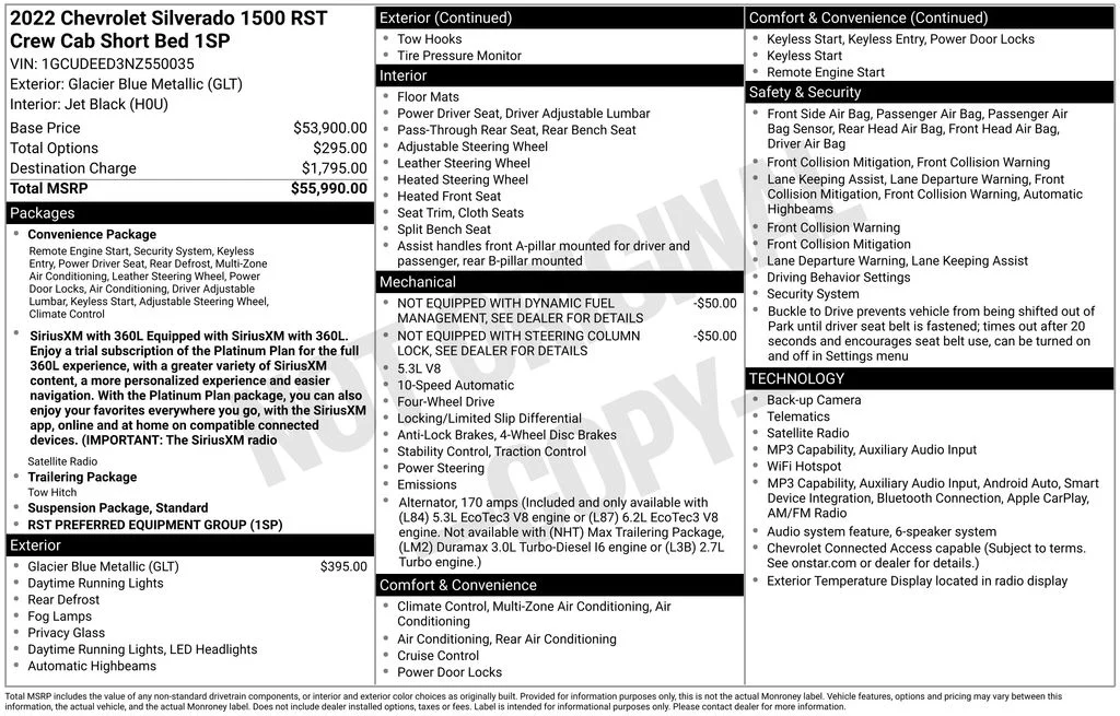 Used 2022 Blue Chevrolet RST image 48