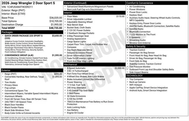 New 2026 Reign Exterior Paint Jeep Sport S image 2