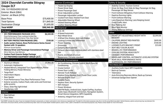 2024 Chevrolet Corvette Stingray Coupe 2LT's photo