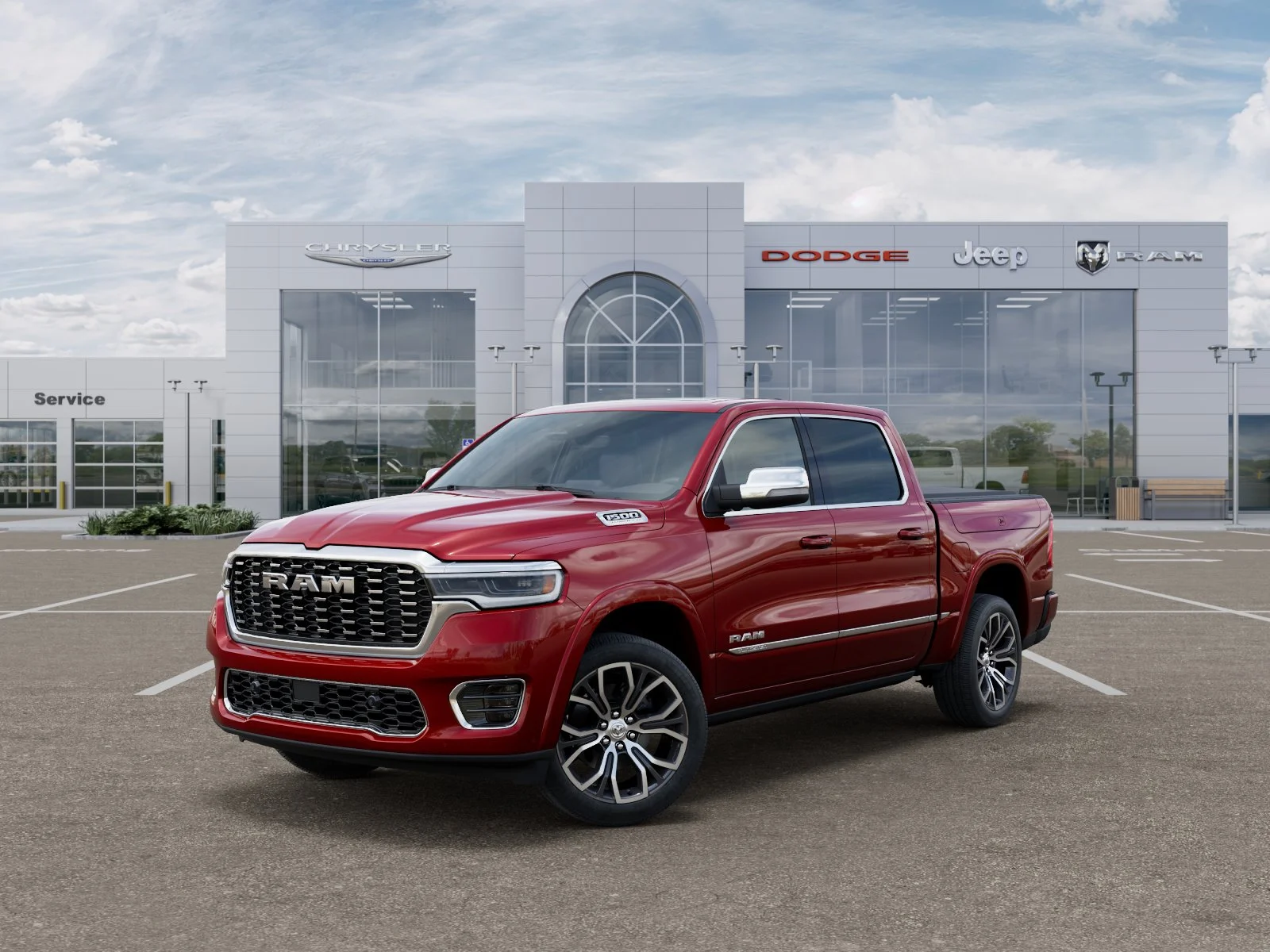 New 2026 Molten Red Pearl-Coat Exterior Paint RAM Tungsten image 24