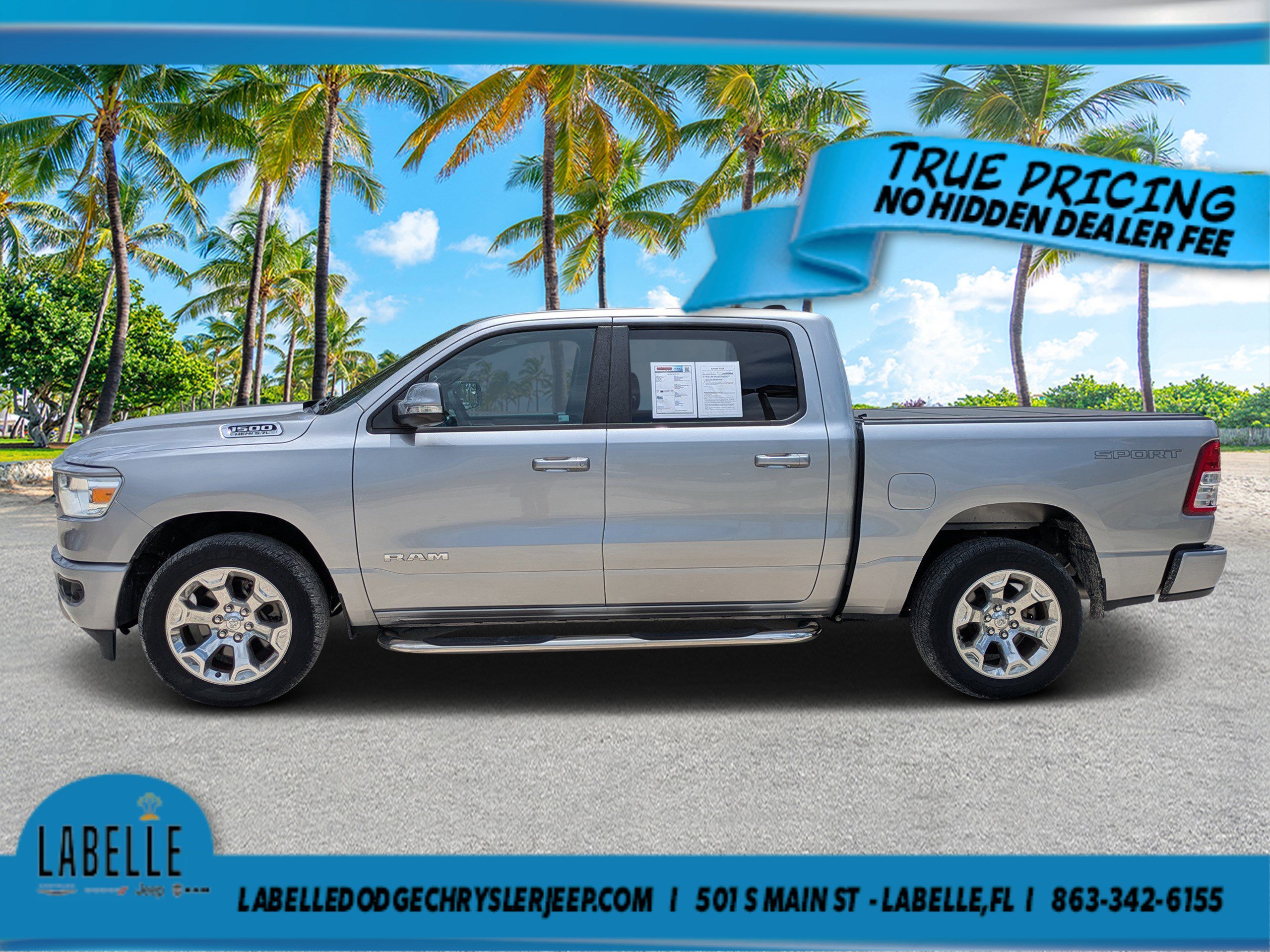 Used 2022 Billet Silver Metallic Clearcoat Ram Big Horn image 6