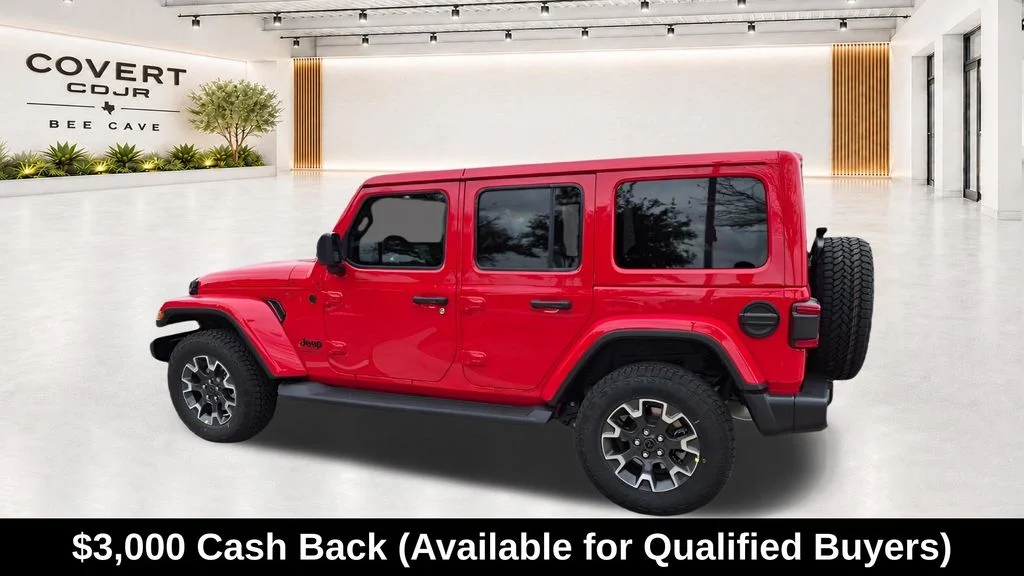New 2026 Firecracker Red Clear-Coat Exterior Paint Jeep Sahara image 8