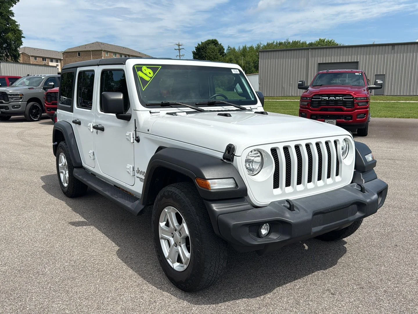 Used 2018 Bright White Clearcoat Jeep Sport S image 2