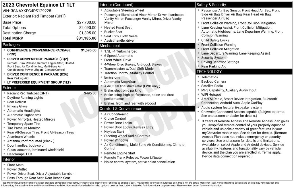 Used 2023 Red Chevrolet LT image 6