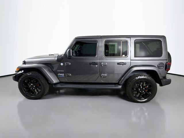 Used 2021 Gray Jeep Unlimited Sahara 4xe image 4