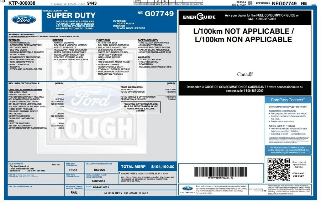 Certified Used 2022 Black Ford Platinum image 2