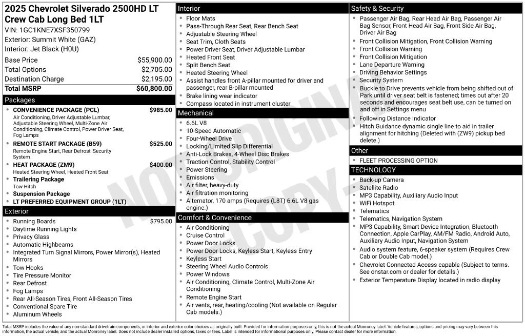 Used 2025 Summit White Chevrolet LT image 22