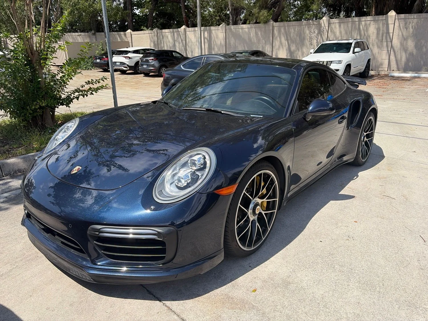 Used 2018 Blue Porsche Turbo S image 2