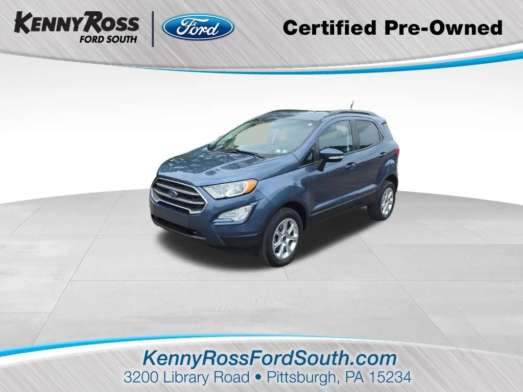 Certified Used 2022 Blue Metallic Ford SE image 1