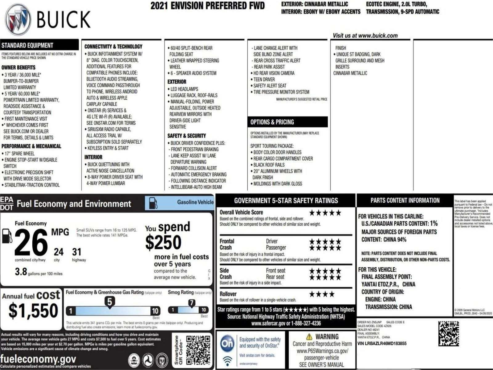 2021 Buick Envision Preferred