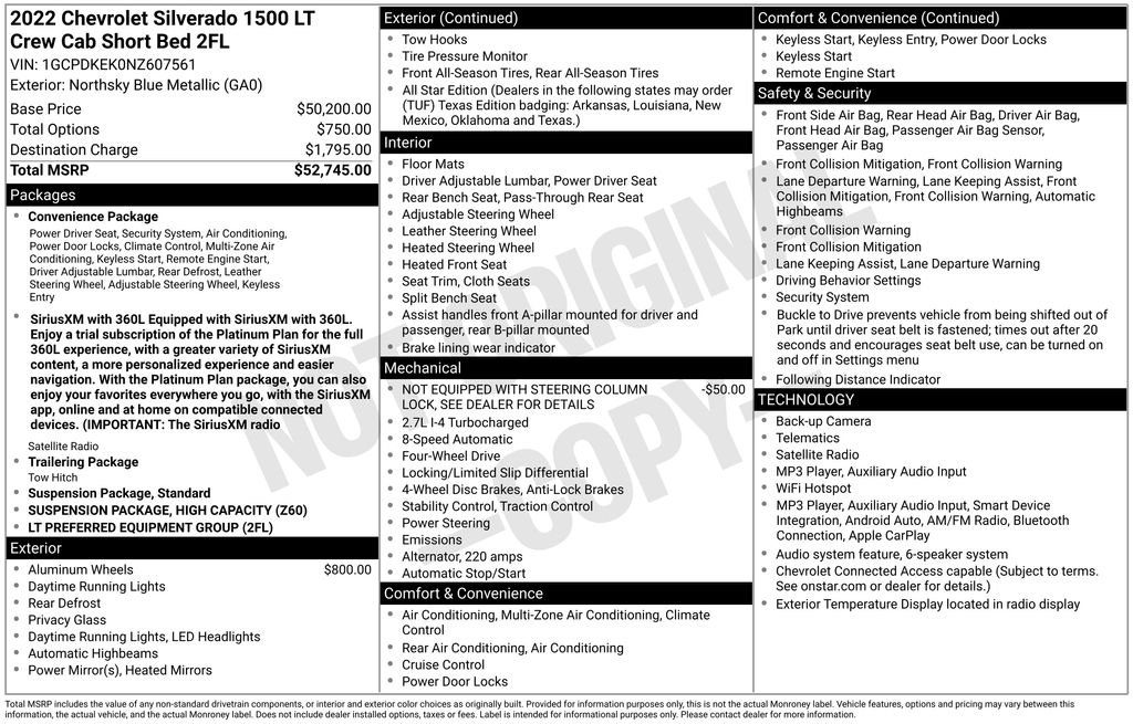 Used 2022 Blue Chevrolet LT image 2