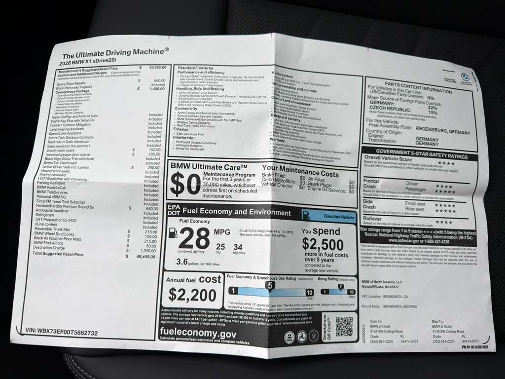 New 2026 Space Silver Metallic BMW xDrive28i image 26