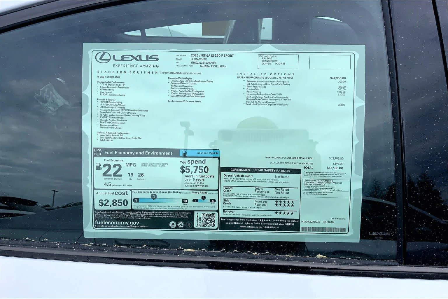 New 2026 Ultra White Lexus F SPORT AWD image 22