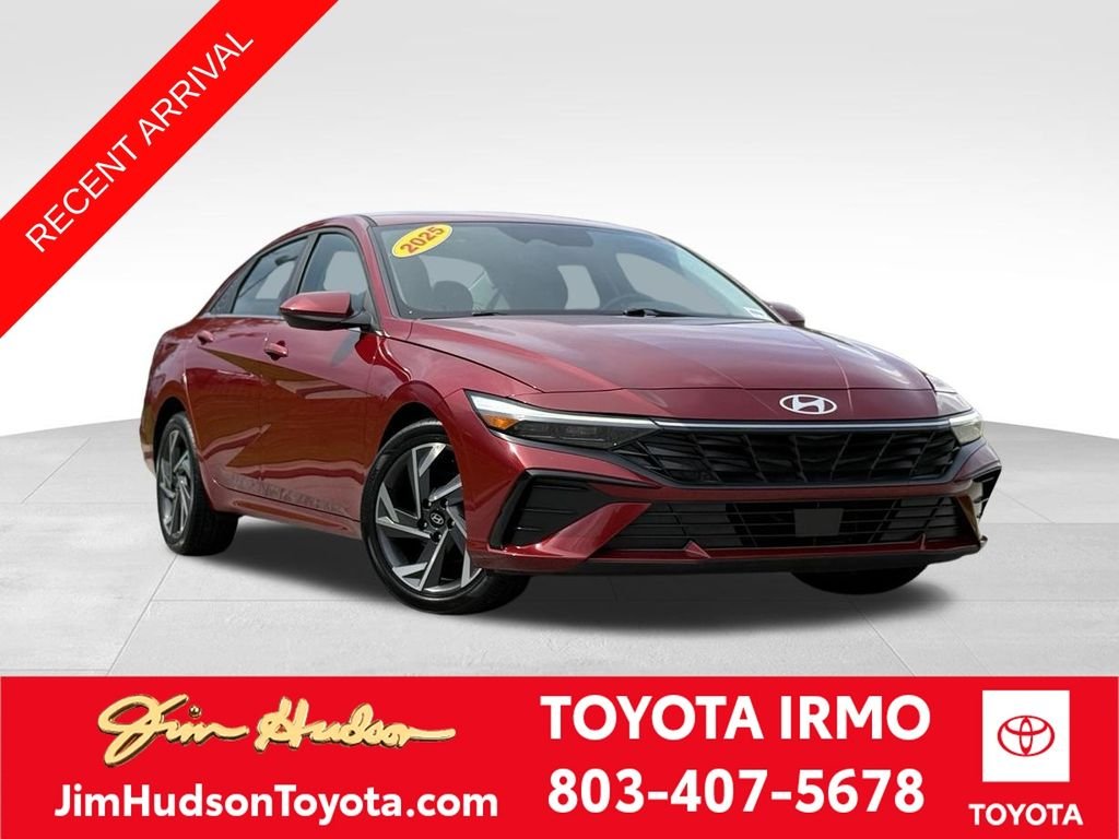 Red 2025 Hyundai Elantra Sedan Front-Wheel Drive Continuously Variable Transmission