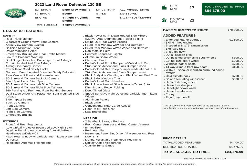 Used 2023 Gray Land Rover SE image 3