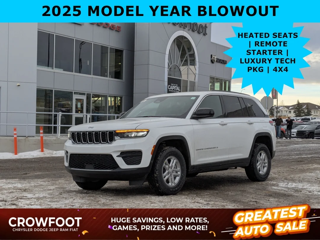 New 2025 White Jeep Laredo - - 4x4 - Heated Seats & Steering - Adaptive Cruise - LED Lighting & More! image 1