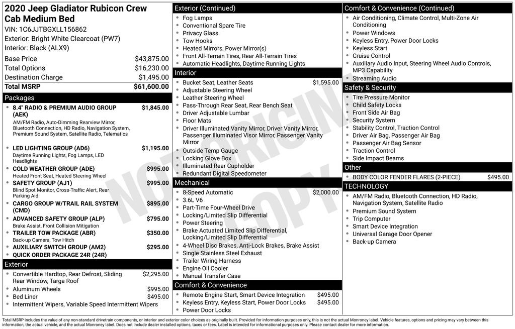 Used 2020 White Jeep Rubicon image 6