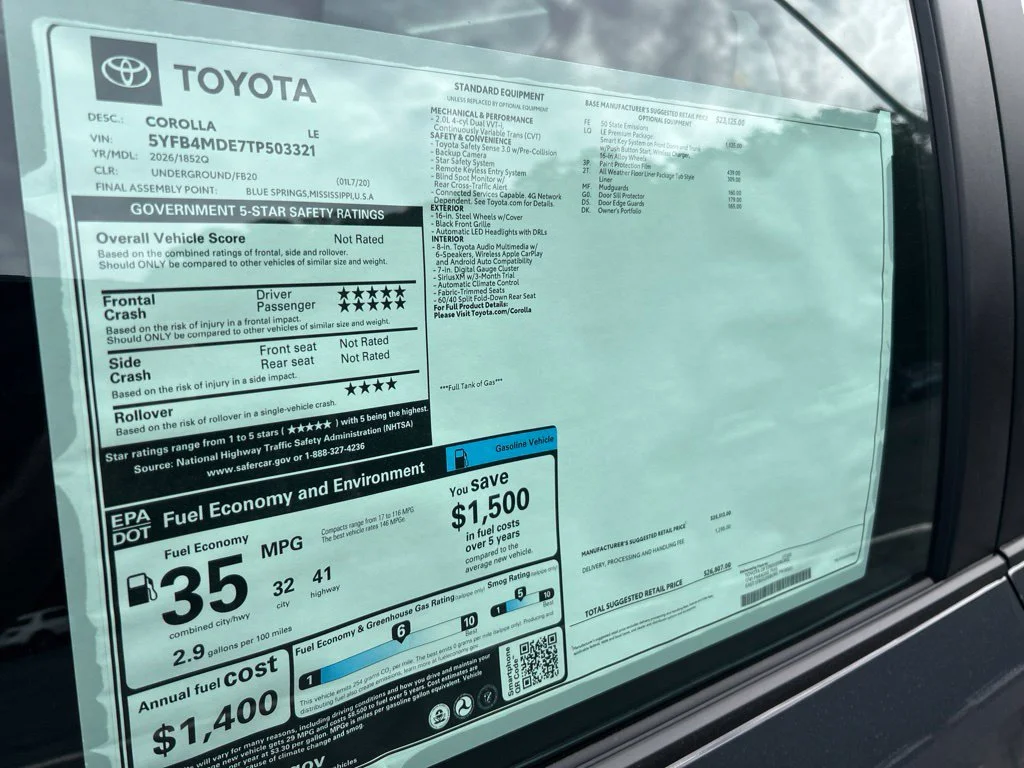 New 2026 Underground Toyota LE image 30
