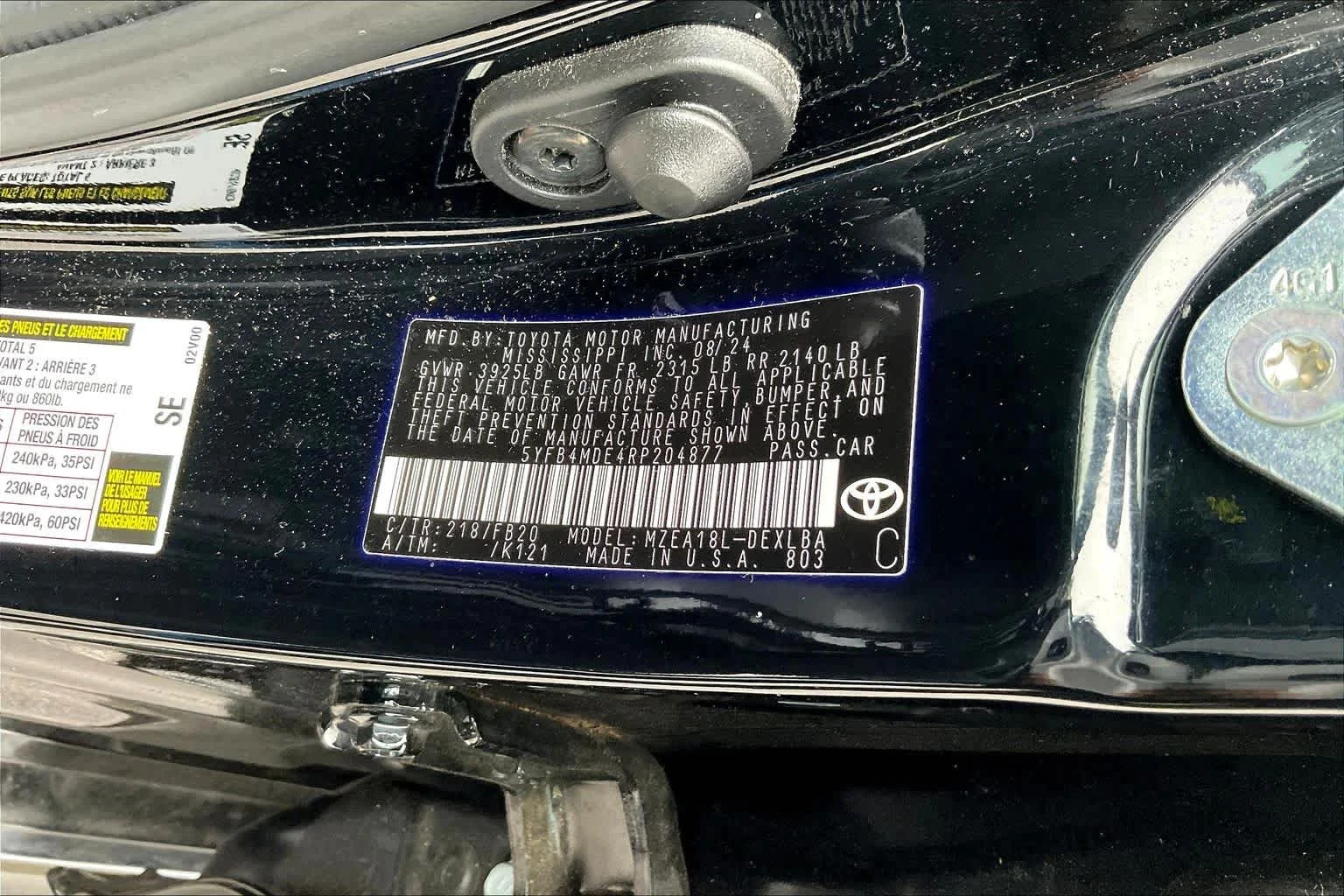 Used 2024 Midnight Black Metallic Toyota LE image 33