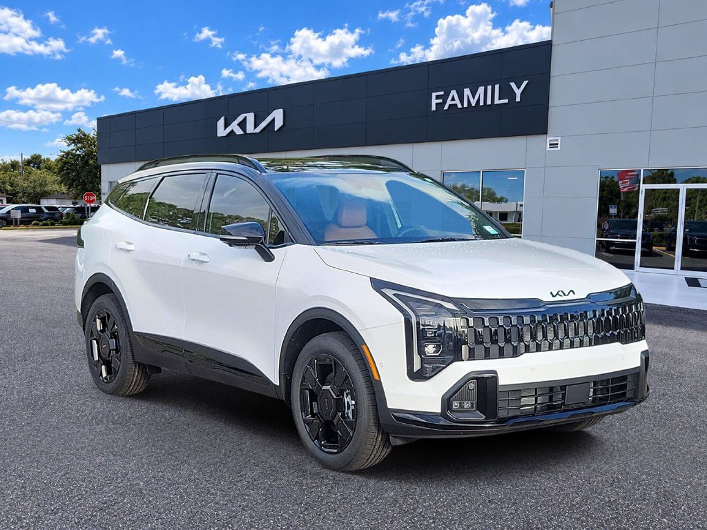 New 2027 Glacial White Pearl / Black Ro Kia X-Line image 1