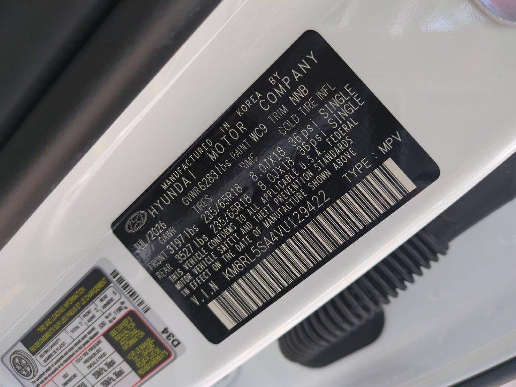 New 2027 White Hyundai Blue SEL 7P image 47