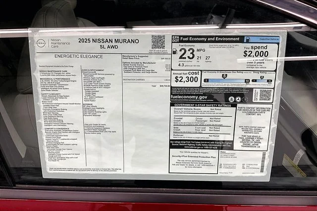 New 2025 Scarlet Ember Tintcoat/Super Black Nissan SL image 41