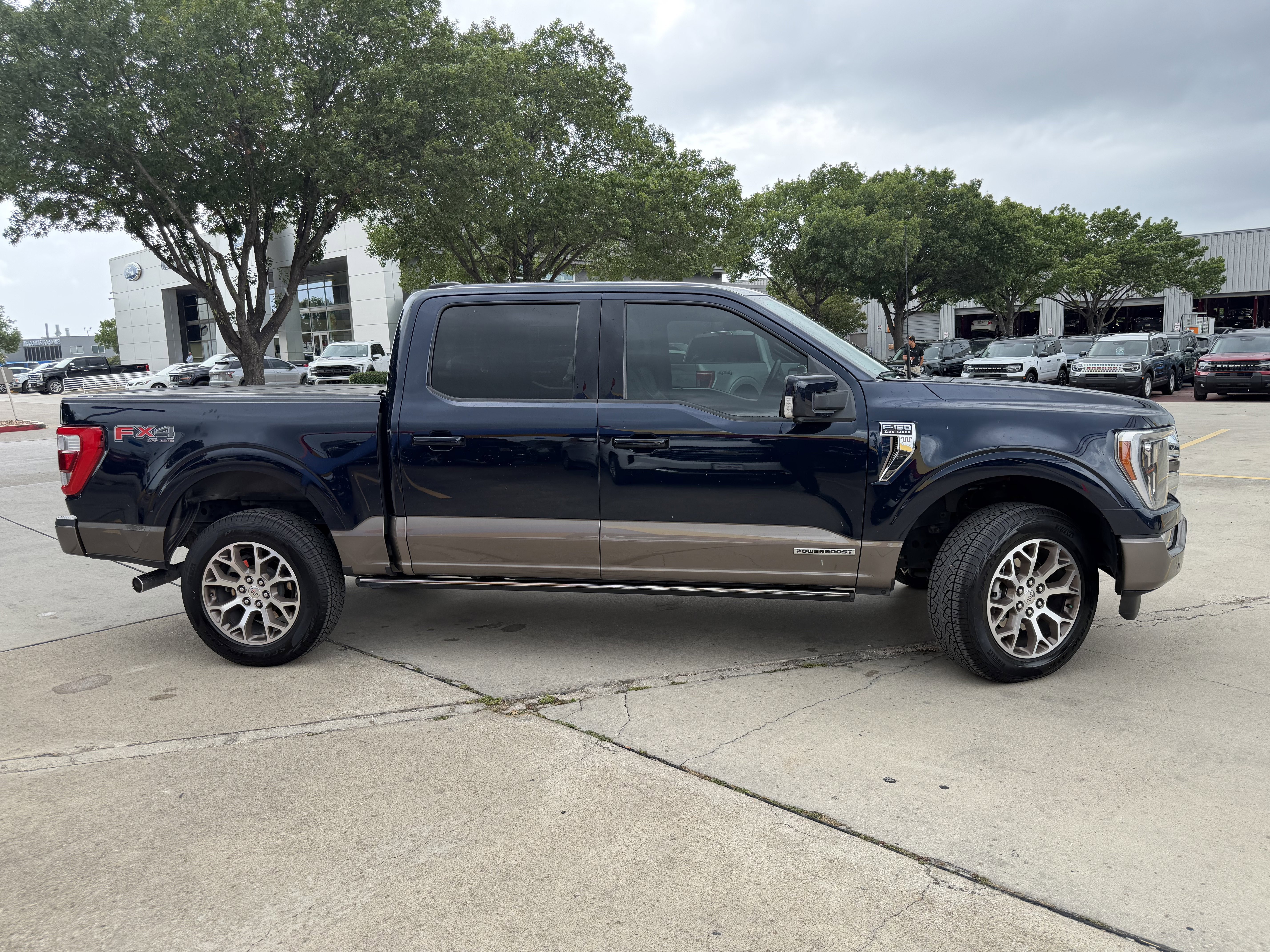 Used 2023 Antimatter Blue Metallic Ford King Ranch PowerBoost image 5