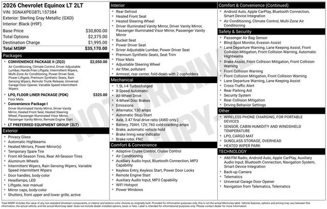 Used 2026 Sterling Gray Metallic Chevrolet LT image 5