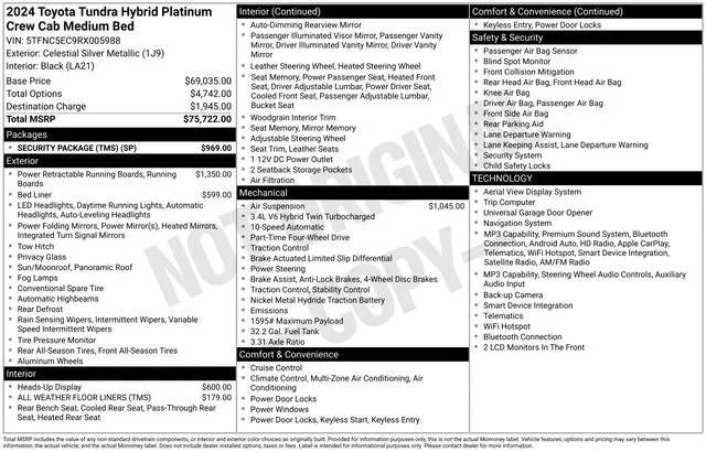 Used 2024 Silver Toyota Platinum image 8