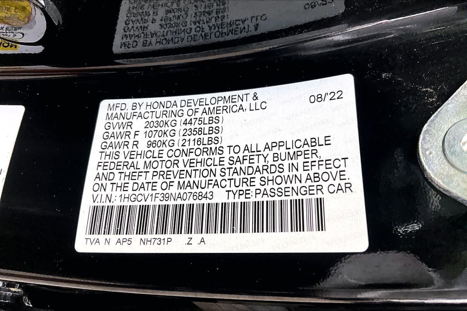 Used 2022 Crystal Black Pearl Honda Sport image 33