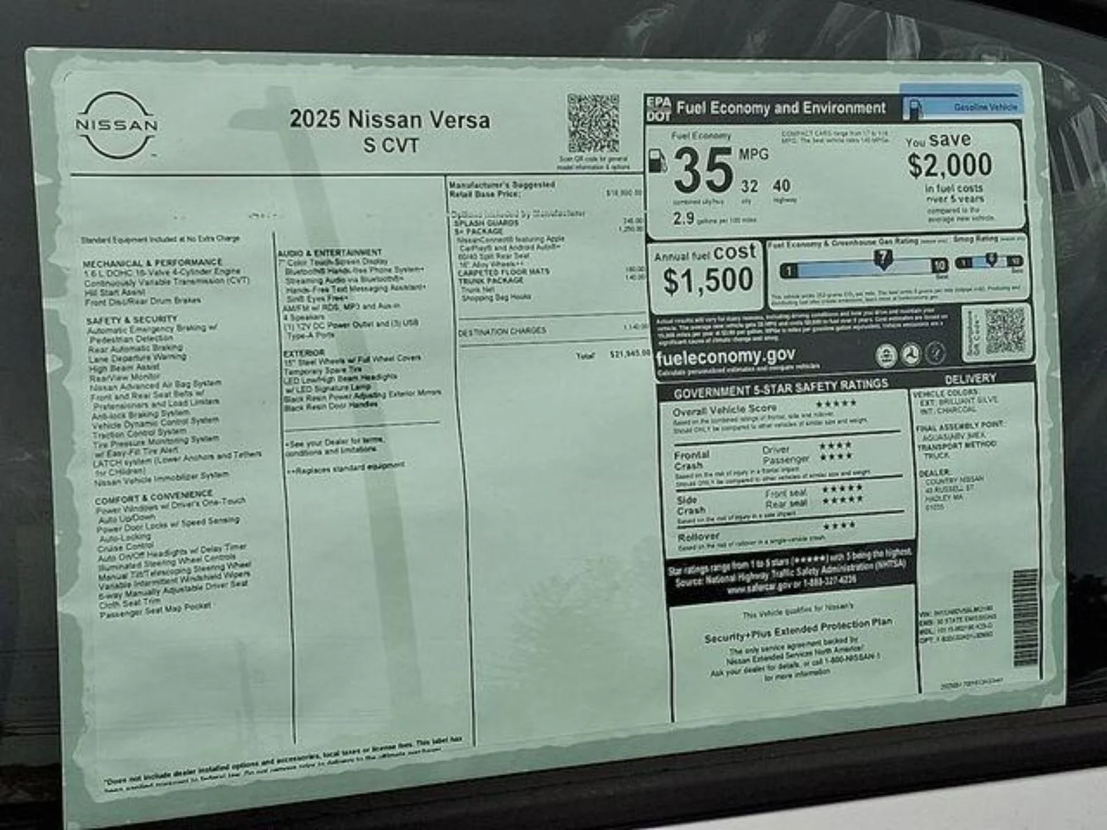 2025 Nissan Versa Sedan S - Photo 17