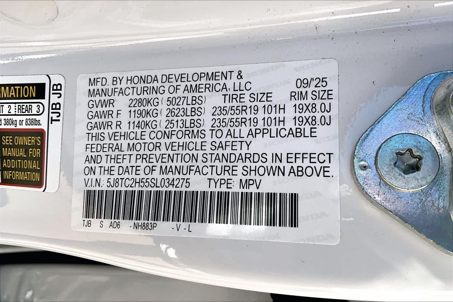 Used 2025 Platinum White Pearl Acura w/Technology Package image 35
