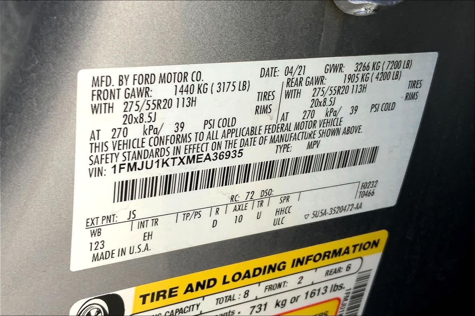 Used 2021 Iconic Silver Ford Limited image 32