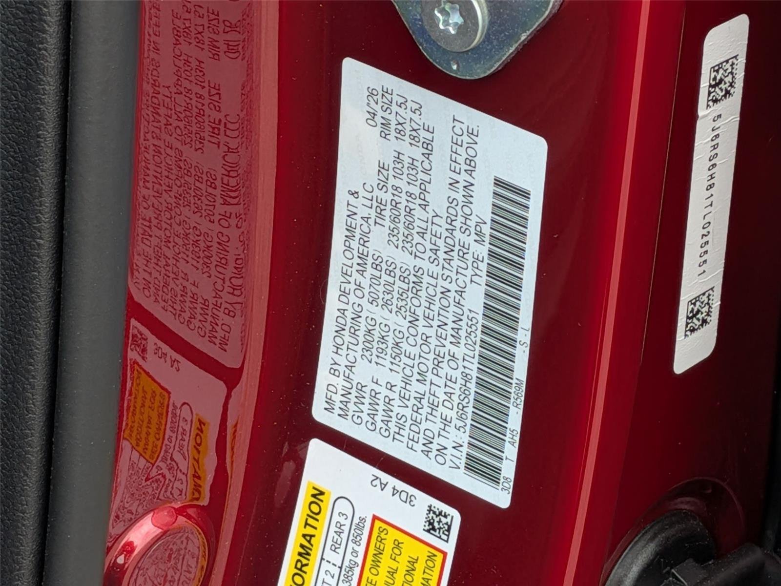 Used 2026 Radiant Red Metallic Honda Sport-L image 36