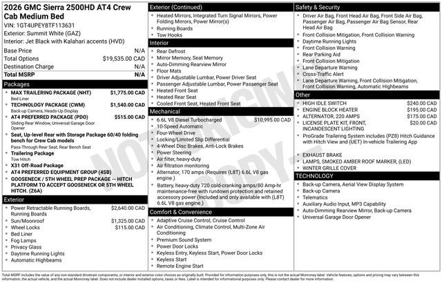 Used 2026 Summit White GMC AT4 image 1