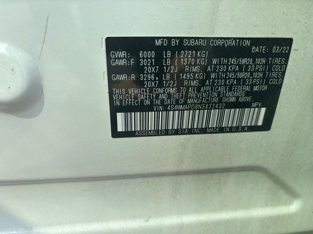 Used 2022 White Subaru Limited image 5