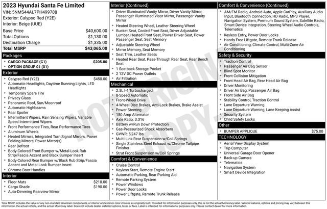 Used 2023 Red Hyundai Limited image 4