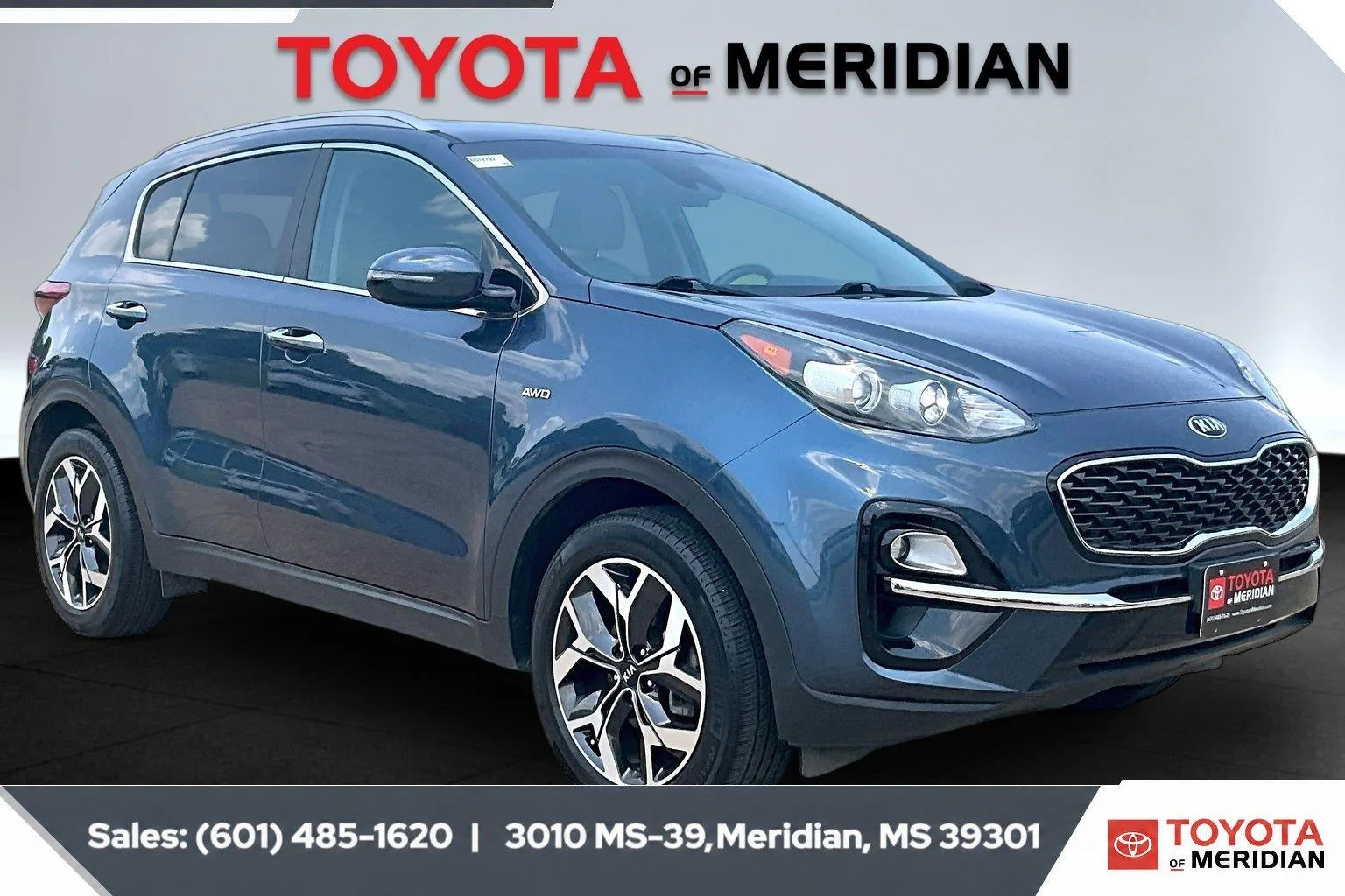 Used 2021 Pacific Blue Kia EX image 1