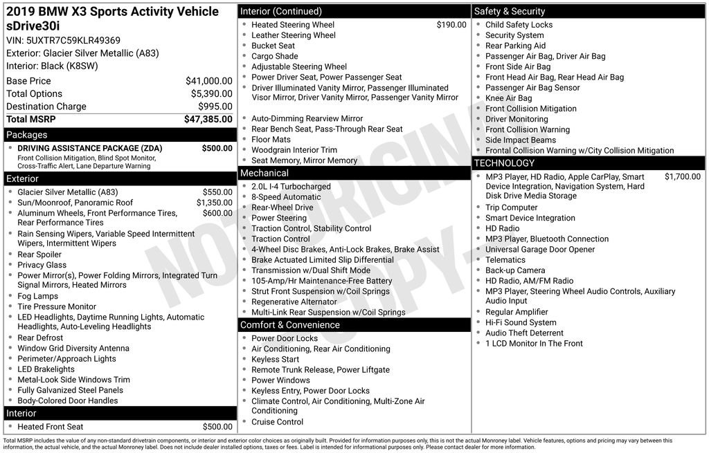 Used 2019 Silver BMW sDrive30i image 2