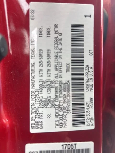 Used 2022 Red Toyota Platinum image 11