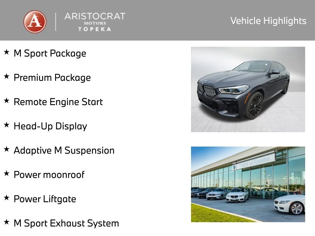 Used 2022 BMW X6 40i with VIN 5UXCY6C02N9K57604 for sale in Kansas City