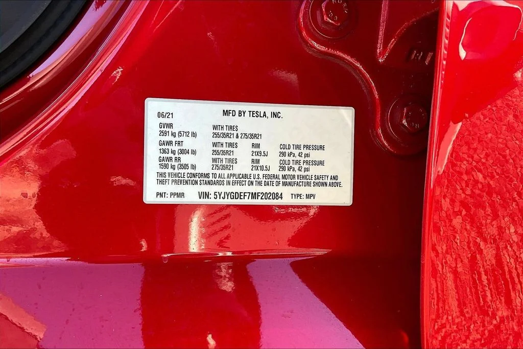 Used 2021 Red Multi-Coat Tesla Performance image 18