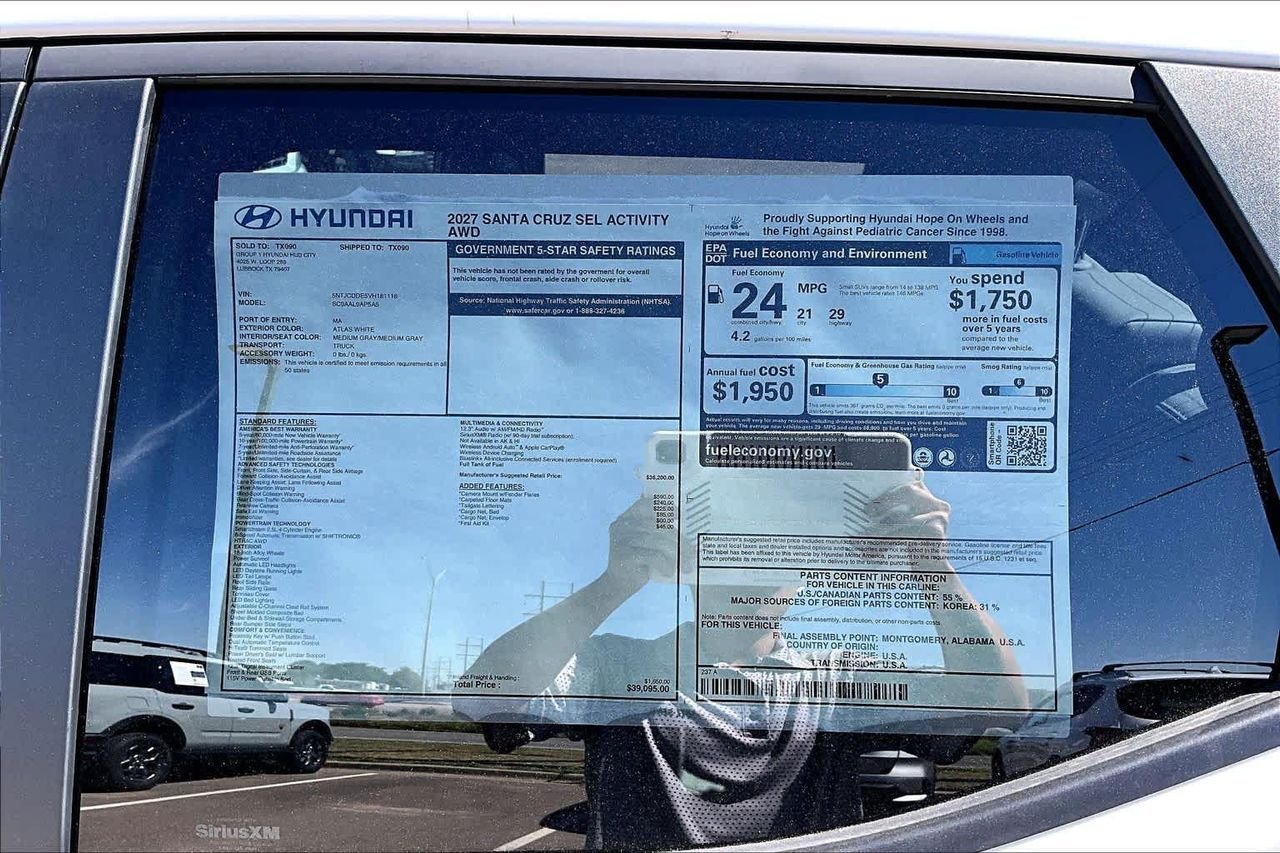 New 2027 Atlas White Hyundai SEL Activity image 22