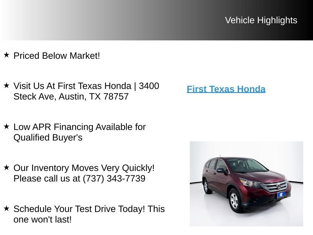 Used 2012 Basque Red Pearl II Honda LX image 9