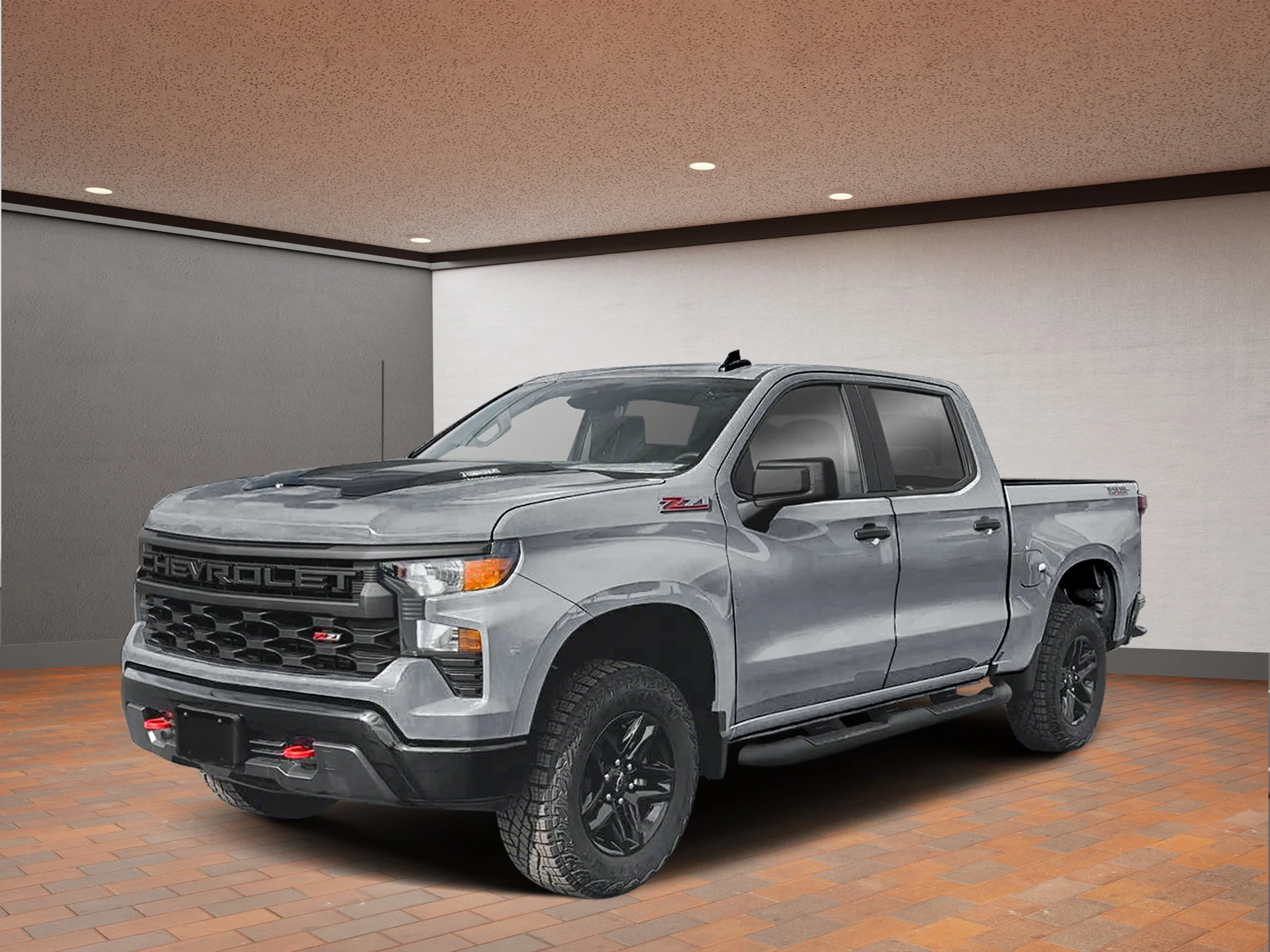 Used 2026 Grey Chevrolet Crew Cab Short Box 4-Wheel Drive Custom Trail Boss image 1