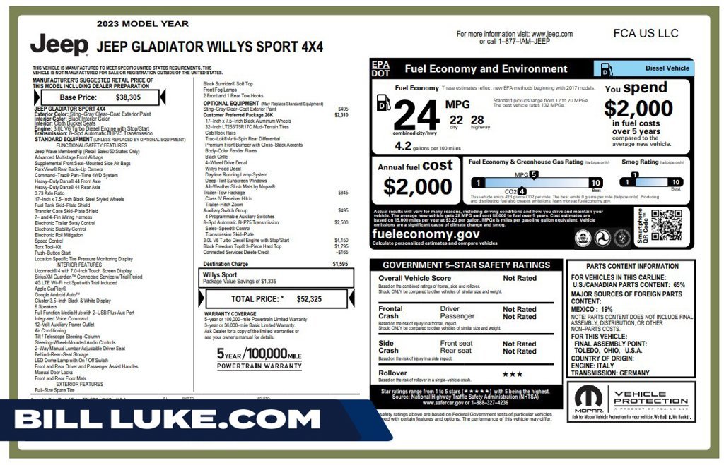 Used 2023 Gray Jeep Willys image 1
