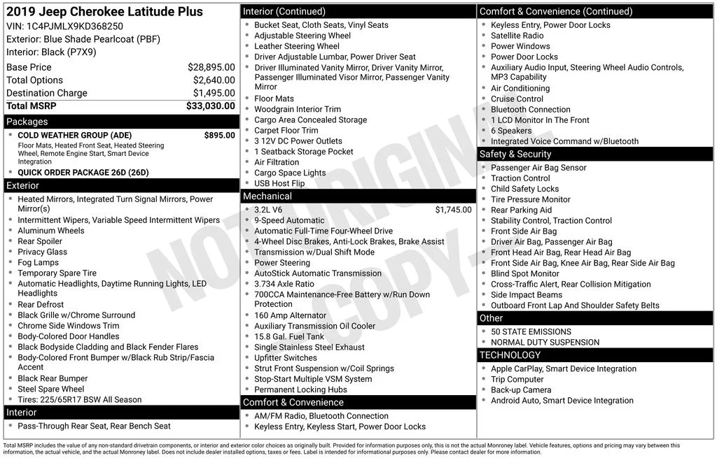 Used 2019 Blue Jeep Latitude Plus image 9