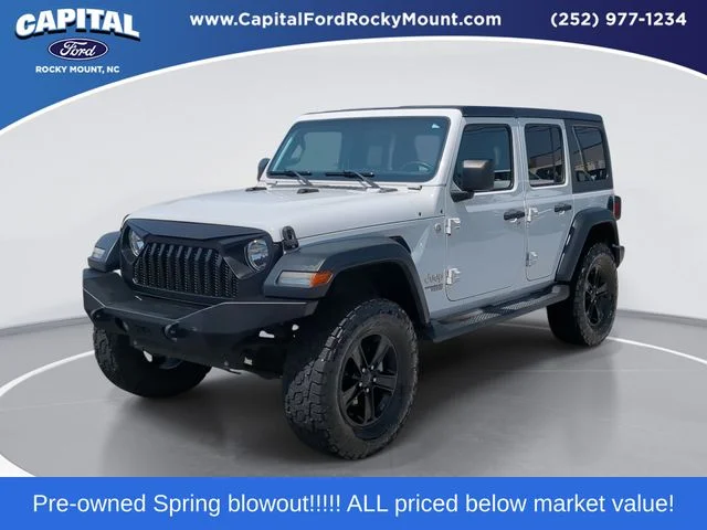 Used 2018 White Jeep Unlimited Sport S image 1